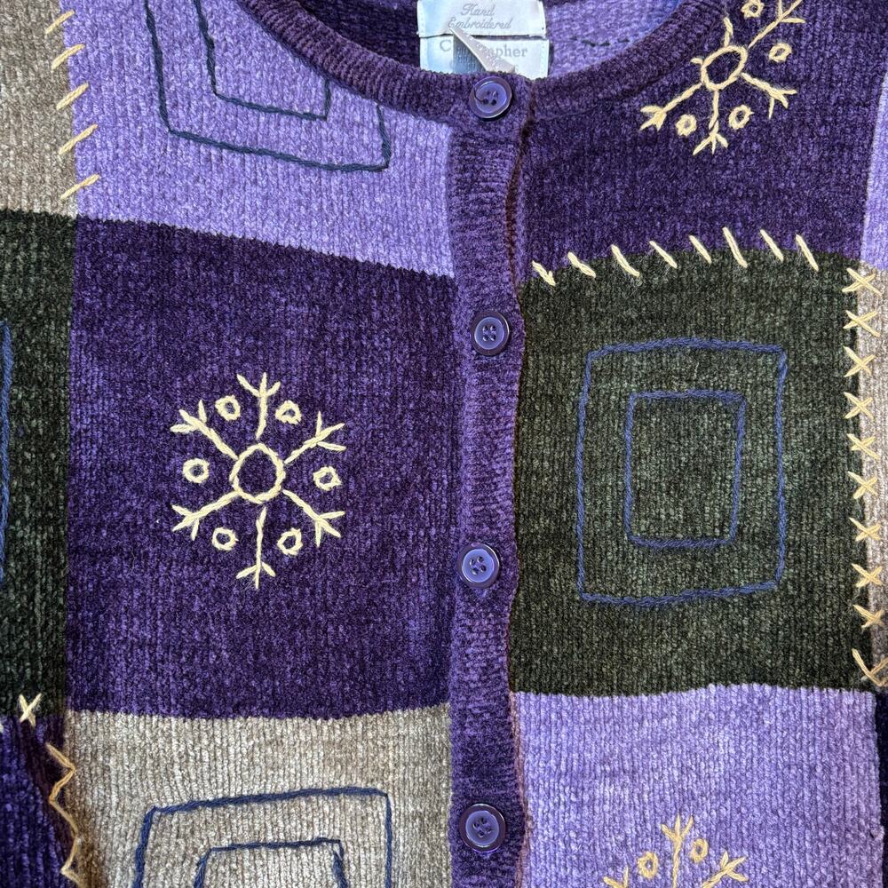 VTG Christopher Banks Patchwork Hand Embroidered … - image 9